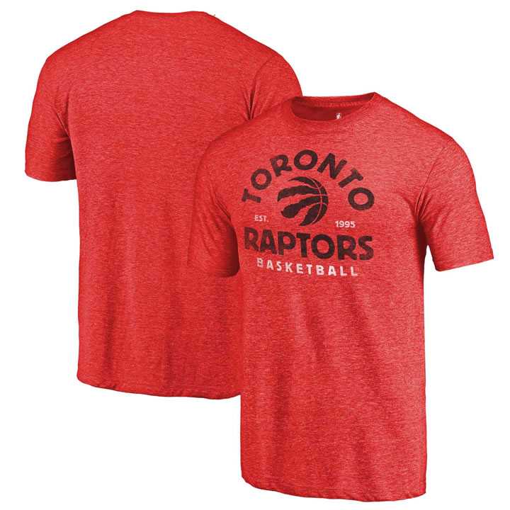 Toronto Raptors Fanatics Branded Red Vintage Arch Tri Blend T-Shirt,We sell and wholesale Toronto Raptors Fanatics Branded Red Vintage Arch Tri Blend T-Shirt on line form chian!